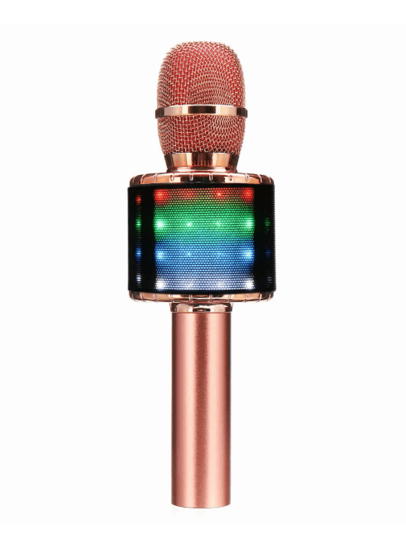 Tekmod 4-in-1 Wireless Bluetooth Microphone Karaoke Handheld Professional Mic in Rose Gold