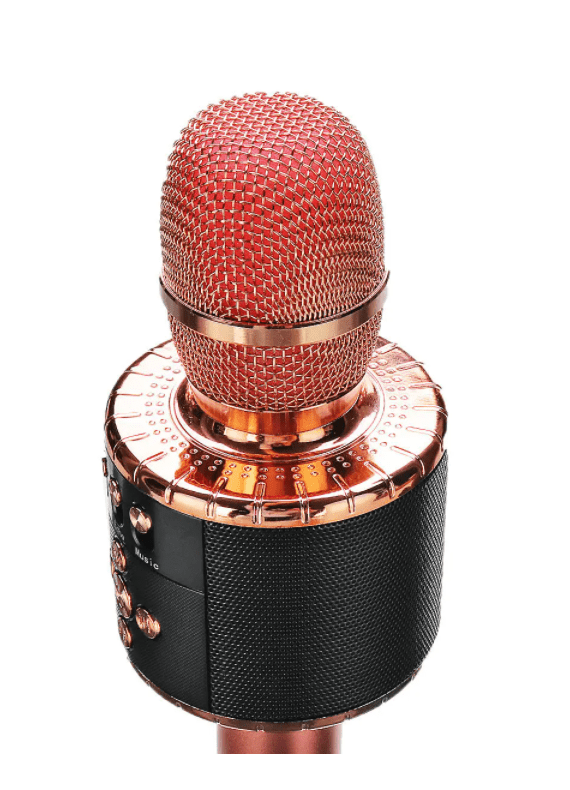 Tekmod 4-in-1 Wireless Bluetooth Microphone Karaoke Handheld Professional Mic in Rose Gold