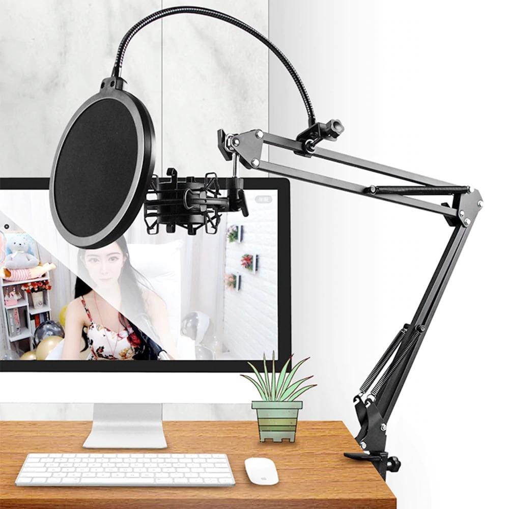 TekMod Microphone Stand Desktop Desk Mic Arm and Boom Stand