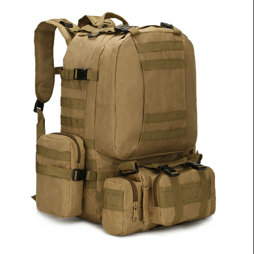 StealthX Military Backpack 55L MOLLE Tactical Bag Camping Hiking Rucksack (6 Color Options)