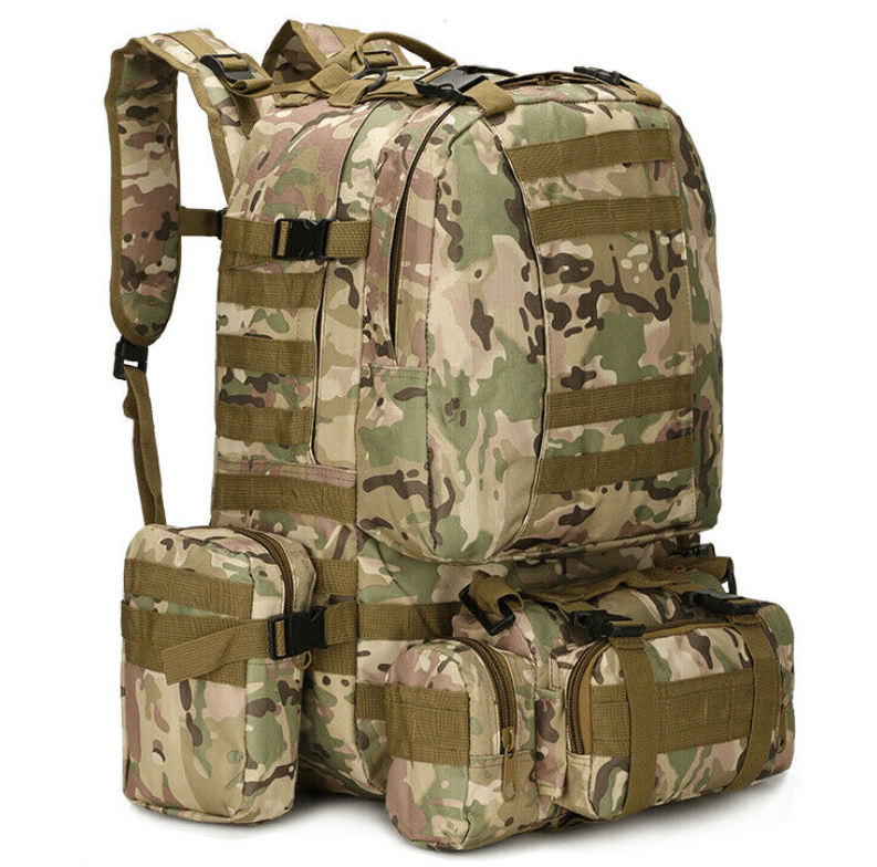StealthX Military Backpack 55L MOLLE Tactical Bag Camping Hiking Rucksack (6 Color Options)