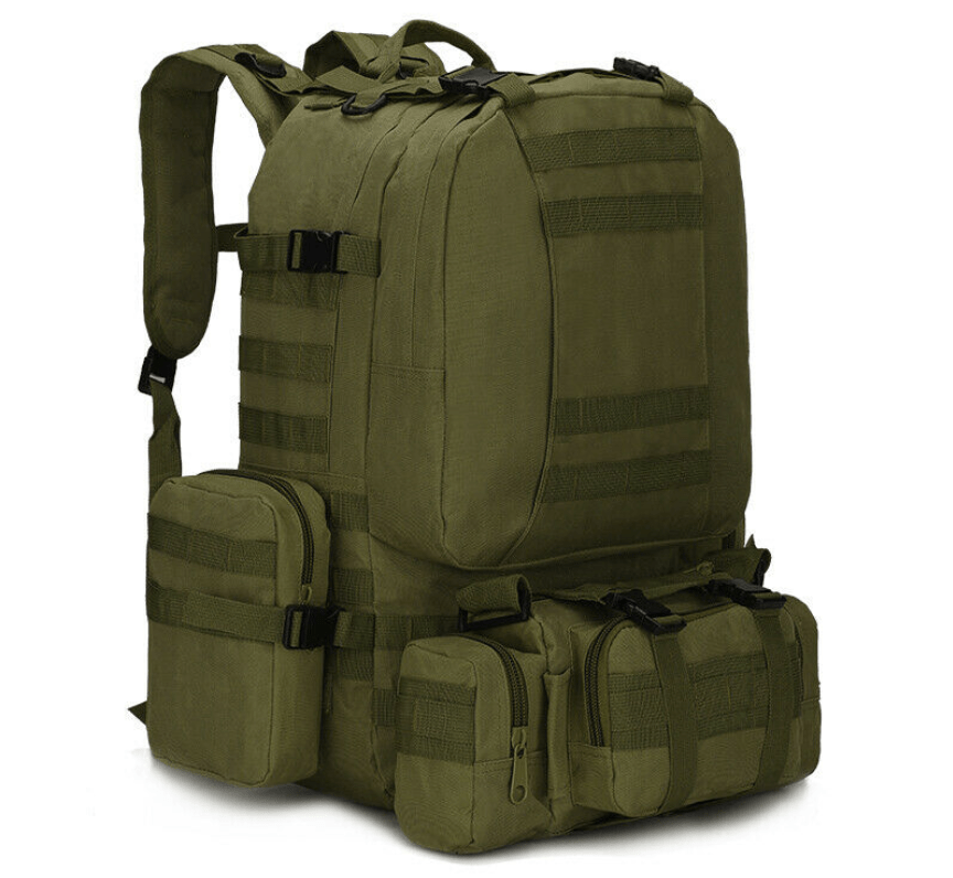 StealthX Military Backpack 55L MOLLE Tactical Bag Camping Hiking Rucksack (6 Color Options)