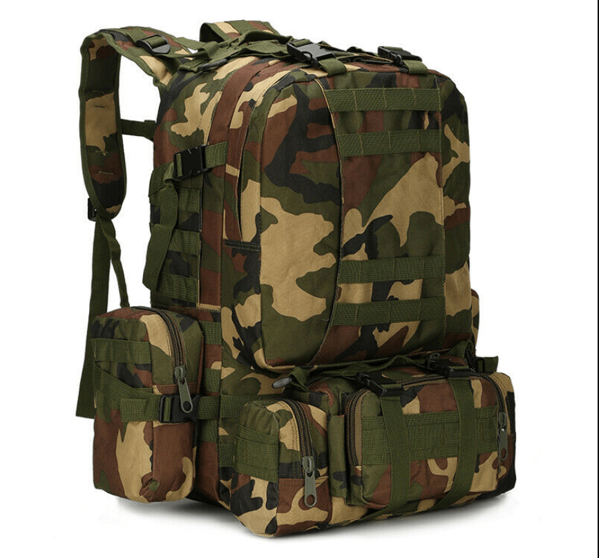 StealthX Military Backpack 55L MOLLE Tactical Bag Camping Hiking Rucksack (6 Color Options)