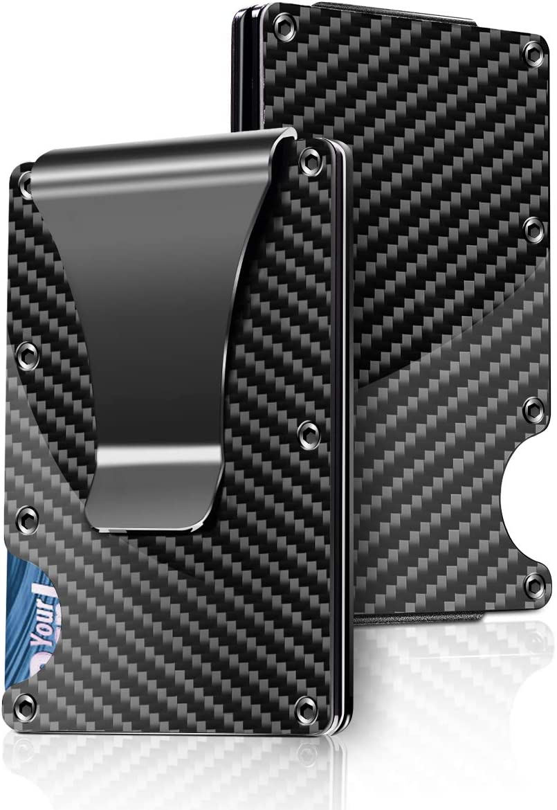 Carbon Fiber Wallet & Credit Card Holder RFID Blocking